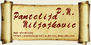 Pantelija Miljojković vizit kartica